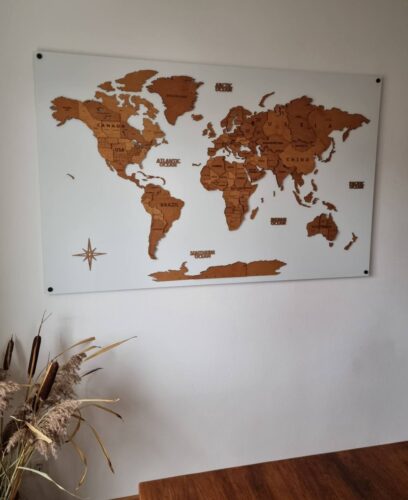 Drewniana Mapa Świata 3D 'Dąb' photo review