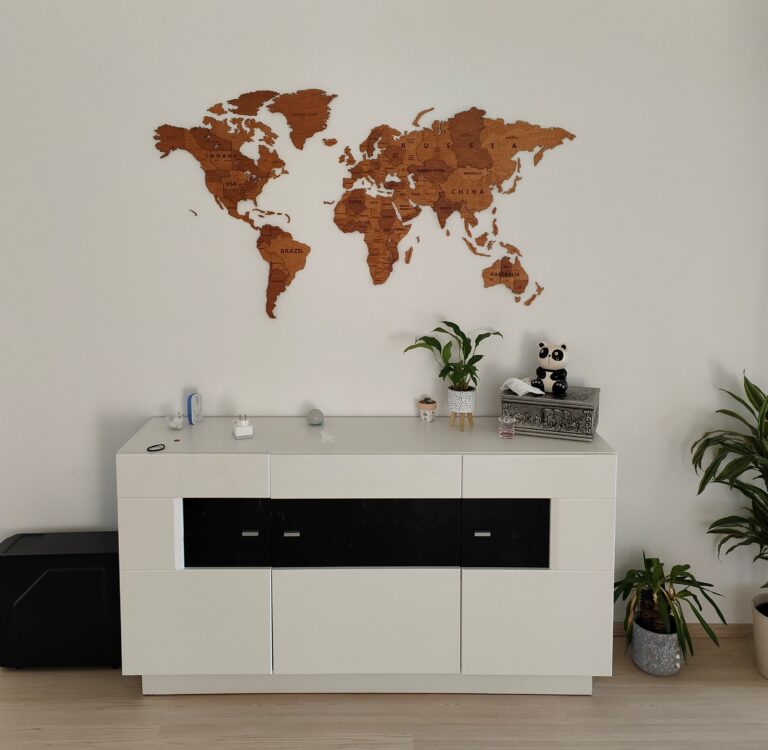 Drewniana Mapa Świata 3D 'Dąb' photo review