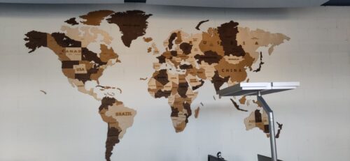 Drewniana Mapa Świata 3D 'Multikolor' photo review