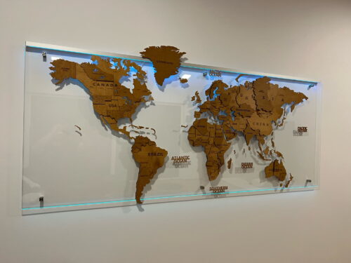 Drewniana Mapa Świata 3D 'Dąb' photo review