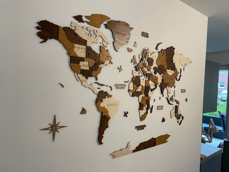 Drewniana Mapa Świata 3D 'Multikolor' photo review