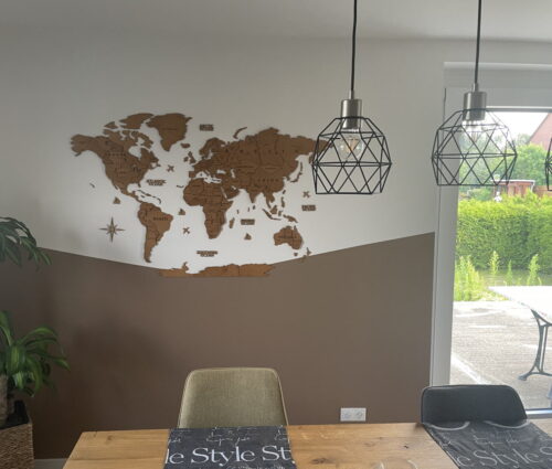 Drewniana Mapa Świata 3D 'Dąb' photo review